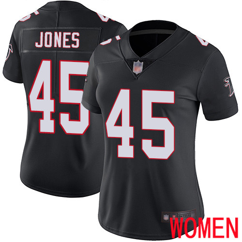 Atlanta Falcons Limited Black Women Deion Jones Alternate Jersey NFL Football #45 Vapor Untouchable->women nfl jersey->Women Jersey